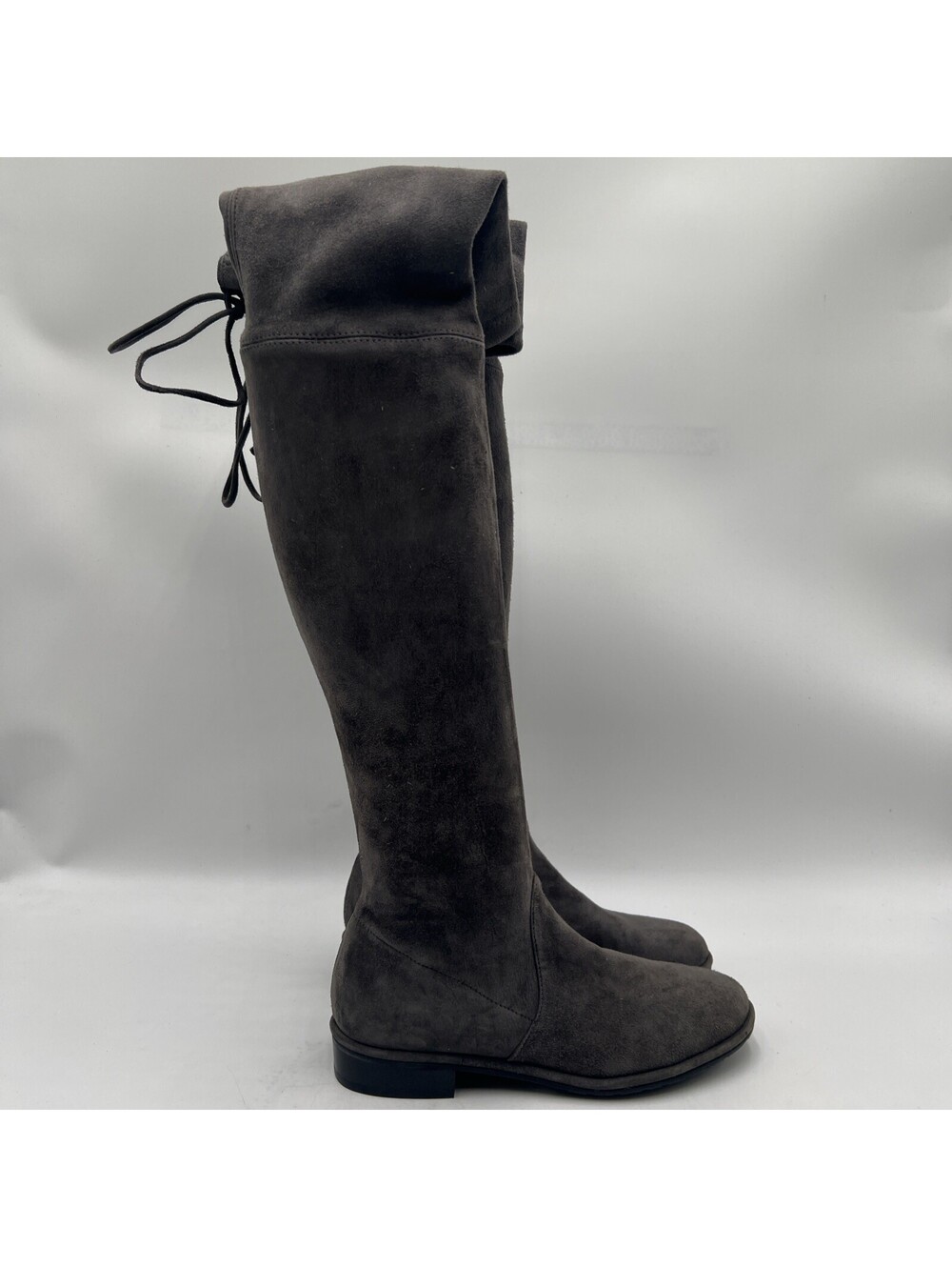 Women’s  Stuart Weitzman The Lowland Gray Suede Over-The-Knee Boots Size 4M